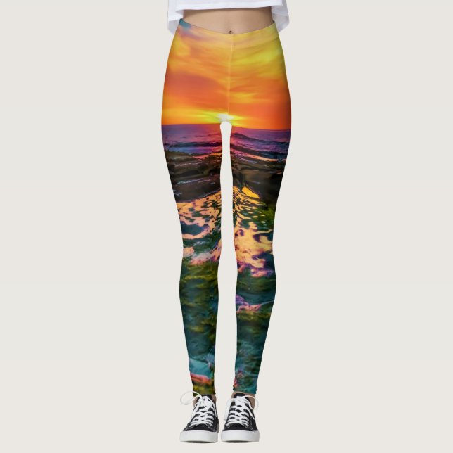 sunset of colour leggings (Front)