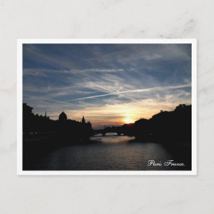 Sunset of Paris Postcard