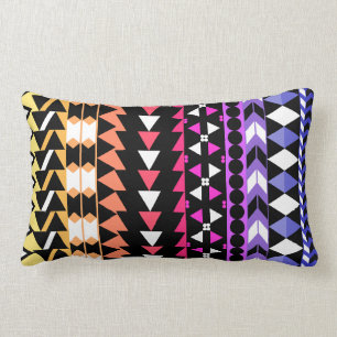 Sunset Ombre Aztec Pattern Lumbar Cushion