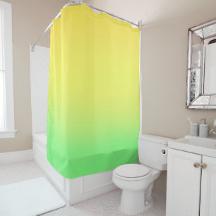 Sunset Ombre Green & Yellow  Shower Curtain