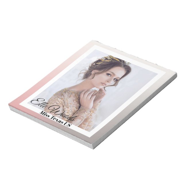 Sunset Ombre Pageant Autograph Notepad (Rotated)