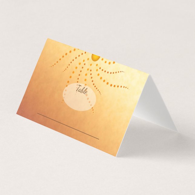 Sunset ombre rays of sunlight dots mandala wedding (Front)