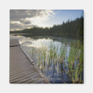 Sunset On A Small Lake Magnet