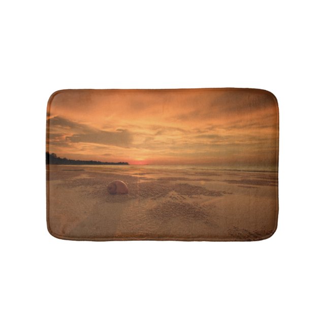Sunset On A Thai Beach Bath Mat (Front)