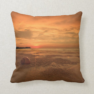 Sunset On A Thai Beach Cushion
