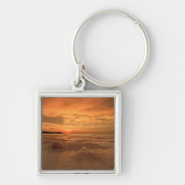 Sunset On A Thai Beach Key Ring (Front)