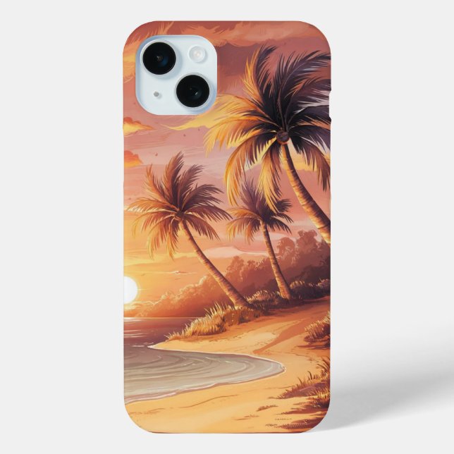 Sunset on a Tropical Island Case-Mate iPhone Case (Back)