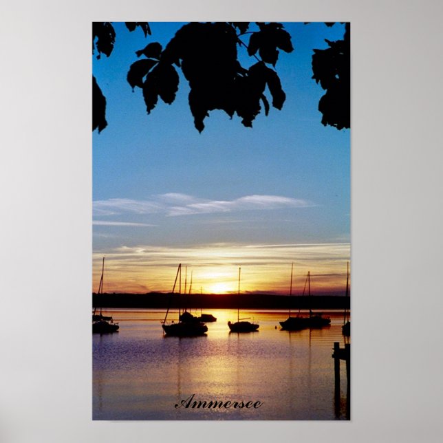 Sunset on Ammersee Poster (Front)