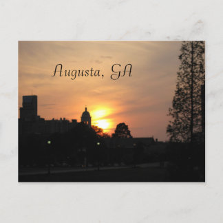 sunset on augusta, Augusta, GA Postcard