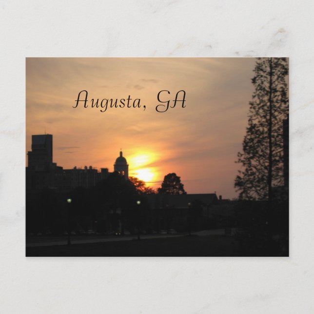 sunset on augusta, Augusta, GA Postcard (Front)