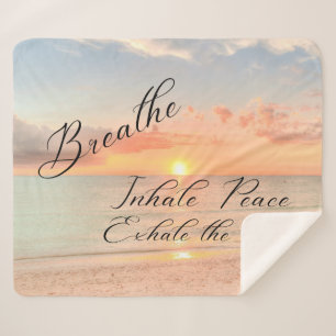 Sunset on Beach Sherpa Blanket