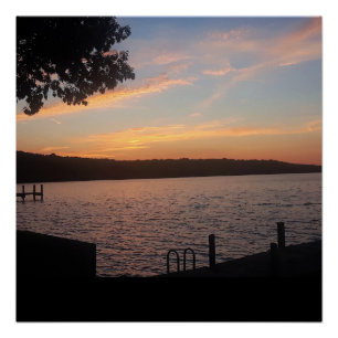 SUNSET ON CAYUGA LAKE   POSTER