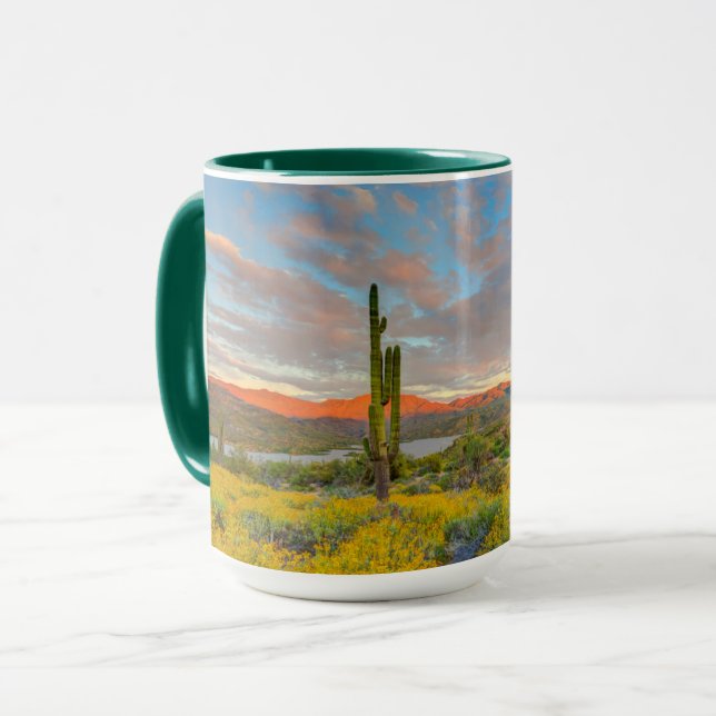 Sunset on Desert Landscape Mug (Front Left)
