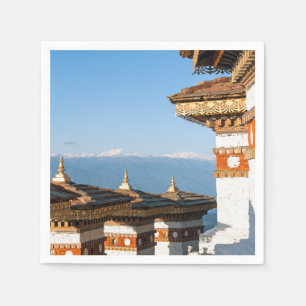 Sunset on Dochula Pass - Bhutan, Himalaya Napkin