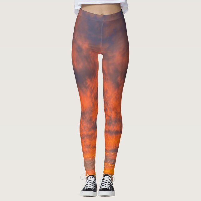 Sunset on Fire Leggings (Front)