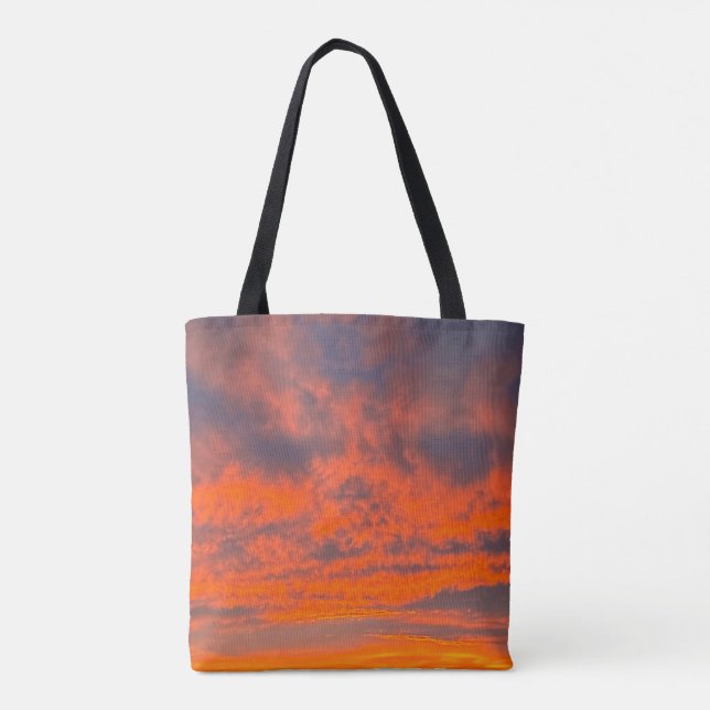 Sunset on Fire Tote Bag (Back)