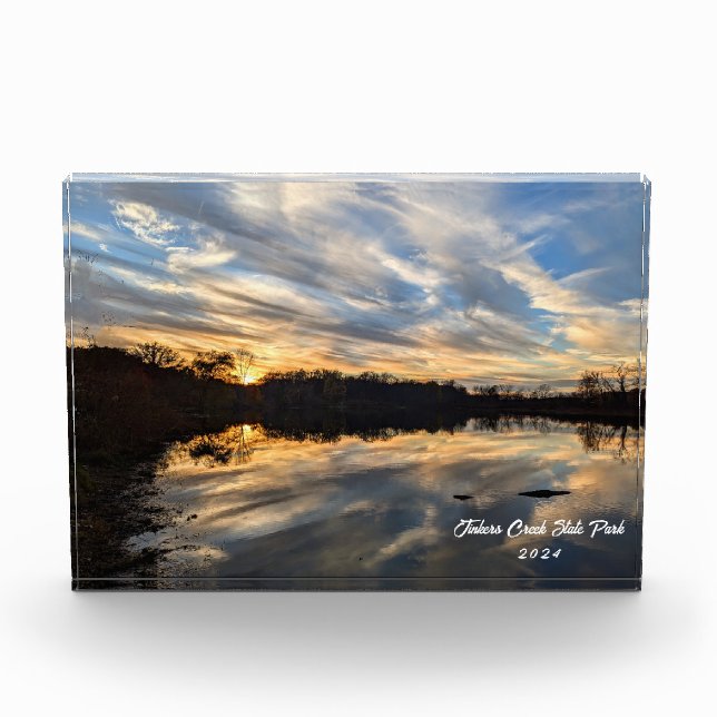 Sunset on Glass Photo Block (Front)