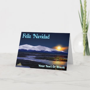 Sunset On Ice - Feliz Navidad Holiday Card