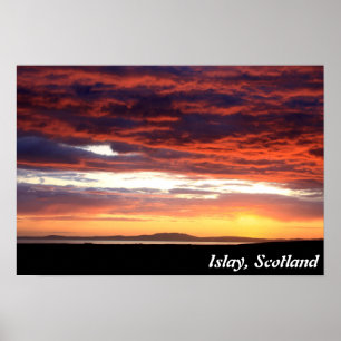Sunset on Islay, Scotland Poster