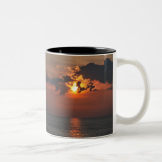 Sunset on Lake Erie Two-Tone Coffee Mug