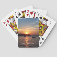Sunset on Lake Okoboji, Iowa Bicycle Playing Cards