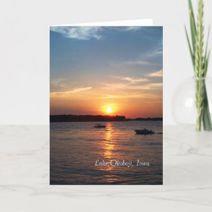 Sunset on Lake Okoboji, Iowa Card