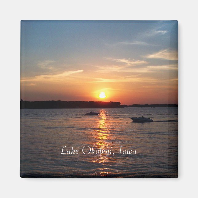 Sunset on Lake Okoboji, Iowa Magnet (Front)