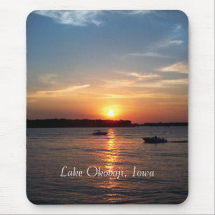 Sunset on Lake Okoboji, Iowa Mouse Pad