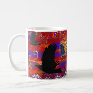 Sunset on Lake Wendouree Australian Aboriginal Art Coffee Mug