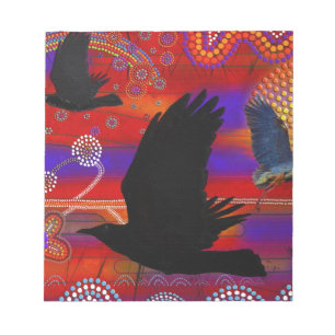 Sunset on Lake Wendouree Australian Aboriginal Art Notepad