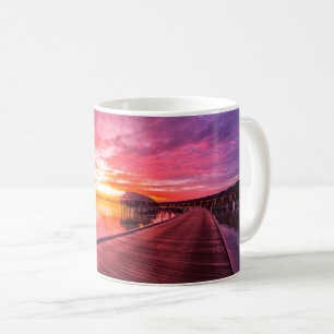 Sunset on Maldives Island Water Villas Resort Coffee Mug
