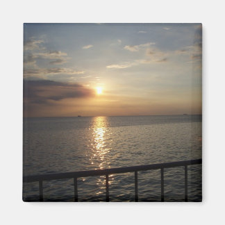 Sunset on Manila Bay, Philippines - Beverly Goding Magnet