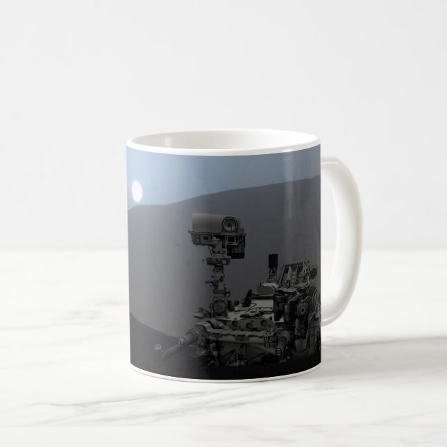 Sunset on Mars Curiosity Rover Coffee Mug (Front Right)