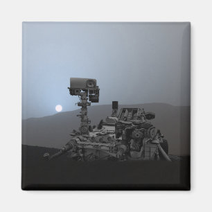 Sunset on Mars Curiosity Rover Magnet