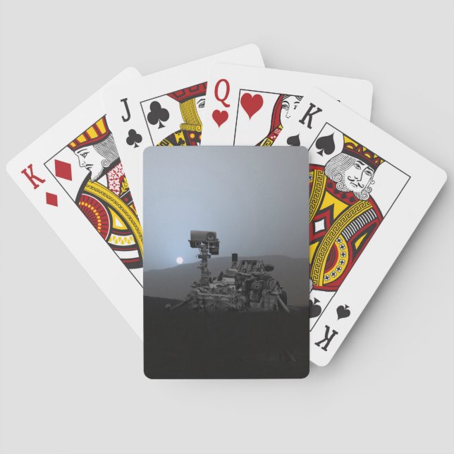 Sunset on Mars Curiosity Rover Playing Cards (Back)
