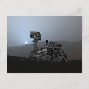 Sunset on Mars Curiosity Rover Postcard