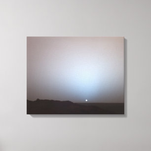 Sunset On Mars- Taken From The Mars Rover- 5-19-05 Canvas Print