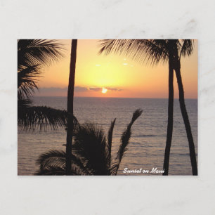 Sunset on Maui Postcard