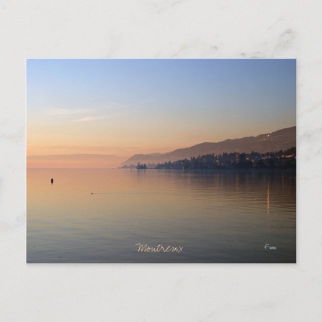 sunset on Montreux Postcard (Front)