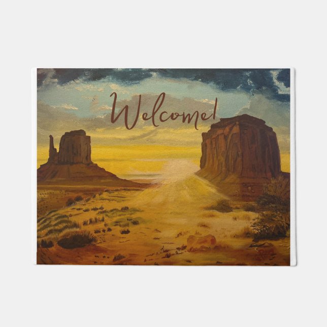 Sunset on Monument Valley, by Gary Poling Doormat (Front)