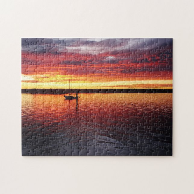 Sunset on Morro Bay puzzle (Horizontal)