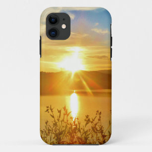 Sunset on mountain Lake Arrowhead Case-Mate iPhone Case