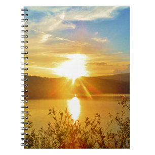 Sunset on mountain Lake Arrowhead Notebook