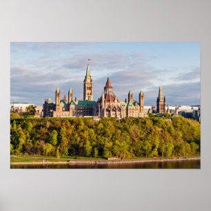 Sunset on Parliament Hill - Ottawa Poster