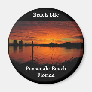 Sunset on Pensacola Beach Magnet