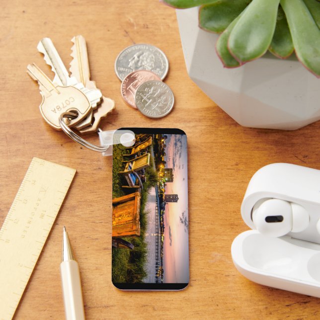 Sunset on Pensacola Beach Photo Key Ring (Desk)