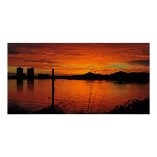 Sunset on Pensacola Beach Poster