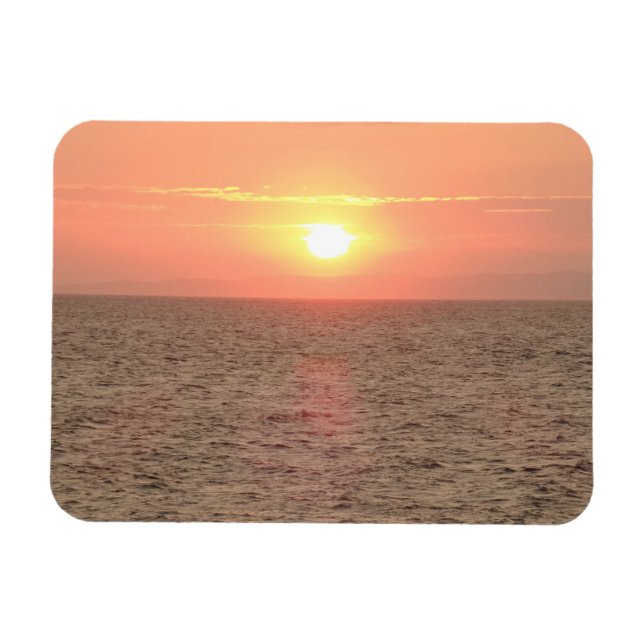 Sunset on Sea 3"x4" Magnet (Horizontal)