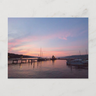 Sunset on Seneca Lake, New York Postcard