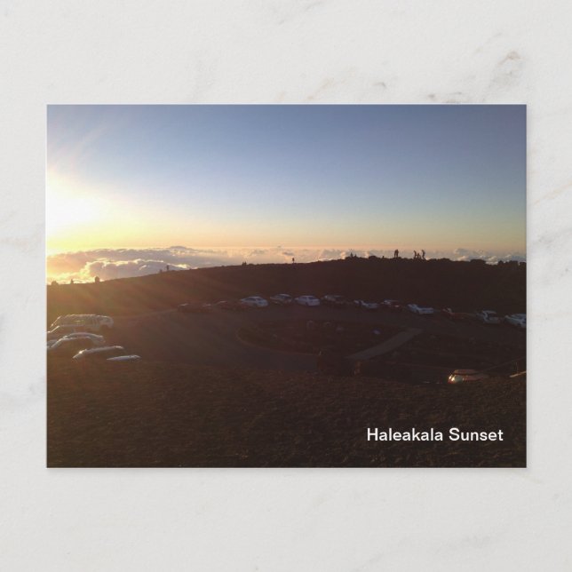 Sunset on Summit of Haleakala- Maui Hawaii Postcard (Front)